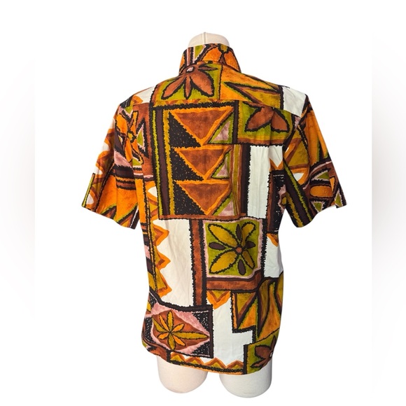RARE Vintage Malihini Multicolor Geometric Print Shirt. - Picture 4 of 5
